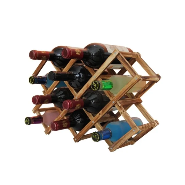 Wewoo Rangement De Cuisine 10 Bouteilles Racks Support à Vin Pliable Porte-… 1