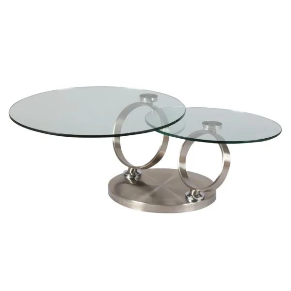 Marque Generique Table Basse En Verre Trempé Et Métal – Kandinsky 1