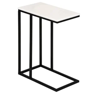 IDIMEX Table D’appoint Rectangulaire DEBORA, En Métal Noir Et Décor Blanc M… 9