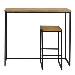 Ds Meubles Table Mange Debout Icub – Industriel Vintage 30x120x110 Cm Noir 9