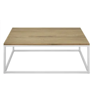 Ds Meubles Table Basse Icub. Style Industriel Vintage 80x120x37 Cm Blanc 7