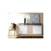 Marque Generique CAVA Buffet Bas Contemporain Décor Chene Et Blanc – L 197 Cm 16