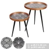 Urban Living 2 Tables D’appoint Design Art Déco – Noir 10