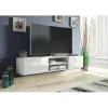 3xEliving Meuble TV Avec Rangement Demi 2 15 120 Cm Blanc / Blanc Bril… 17