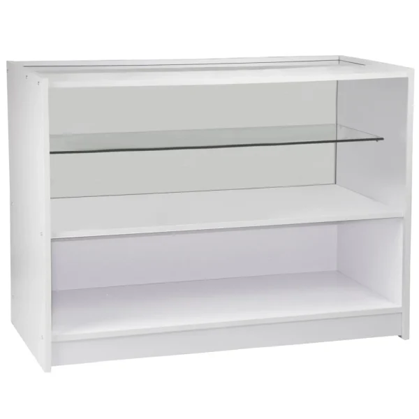 MonsterShop Vitrine Comptoir Blanc C1200 Pour Magasins Et Commerces 3