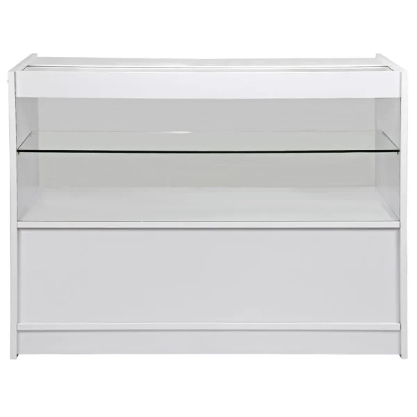 MonsterShop Vitrine Comptoir Blanc C1200 Pour Magasins Et Commerces 4