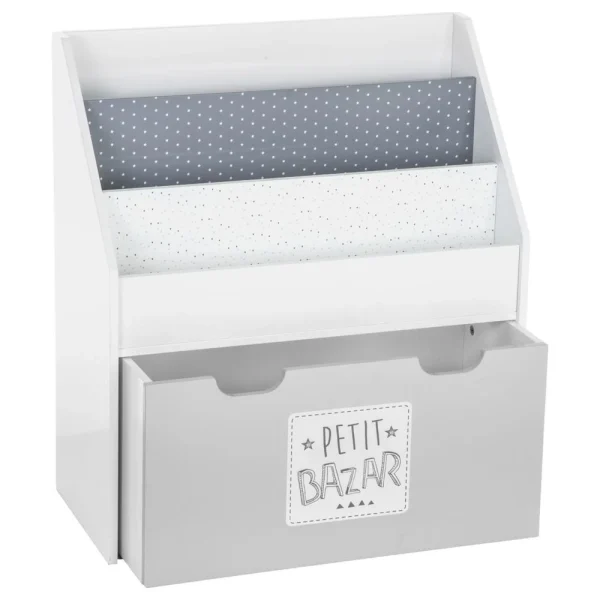 Atmosphera, Createur D’Interieur Bibliothèque Enfant Petit Bazar – L. 62 X H. 70 Cm – Gris 1