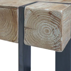 Mendler Table Basse De Salon HWC-A15, Sapin Massif Rustique 40x90x90cm 11