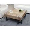 Mendler Table Basse De Salon HWC-A15, Sapin Massif Rustique 40x90x90cm 19