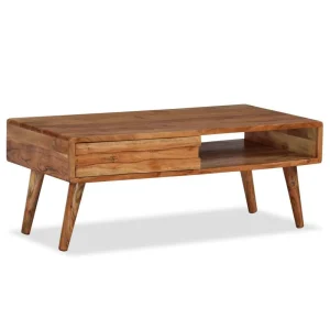 Marque Generique Icaverne – Tables Basses Edition Table Basse Bois Massif Avec Tiroir S… 6