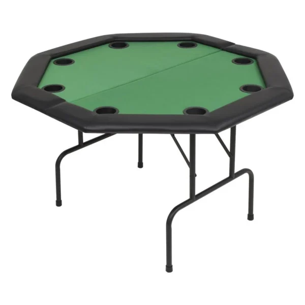 VidaXL Table De Poker Pliable Pour 8 Joueurs 2 Plis Octogonale Vert 3