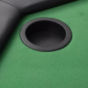 VidaXL Table De Poker Pliable Pour 8 Joueurs 2 Plis Octogonale Vert 11