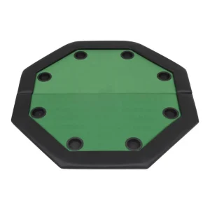 VidaXL Table De Poker Pliable Pour 8 Joueurs 2 Plis Octogonale Vert 15