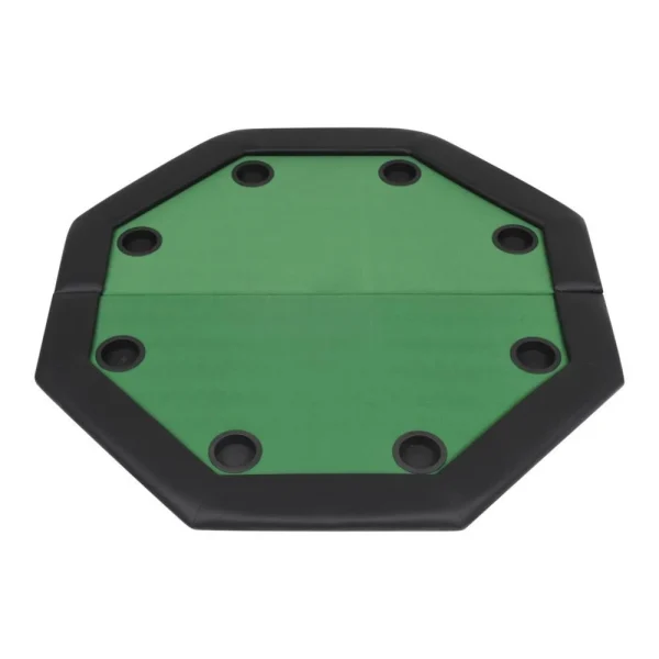 VidaXL Table De Poker Pliable Pour 8 Joueurs 2 Plis Octogonale Vert 6