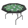 VidaXL Table De Poker Pliable Pour 8 Joueurs 2 Plis Octogonale Vert 17