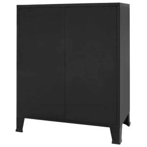 VIDAXL Commode à Tiroirs Métal Style Industriel 78 X 40 X 93 Cm Noir – Armo… 13