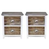 HELLOSHOP26 Table De Nuit Chevet Commode Armoire Meuble Chambre 2 Pcs Avec 2 Tiroi… 10