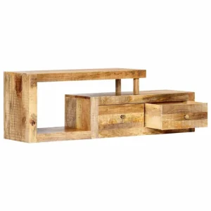 HELLOSHOP26 Meuble Télé Buffet Tv Télévision Design Pratique 120 Cm Bois Massi… 11