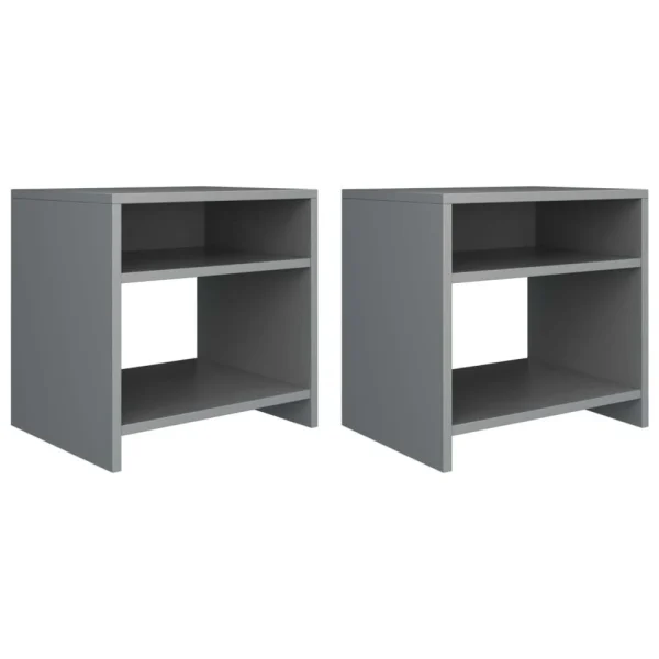 Marque Generique Icaverne – Tables D’extrémité Ligne 2 Pcs Tables De Chevet Gris 40 X… 1