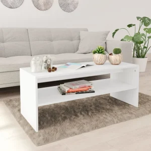 Marque Generique Icaverne – Tables Basses Collection Table Basse Blanc 100 X 40 X 40 Cm… 6