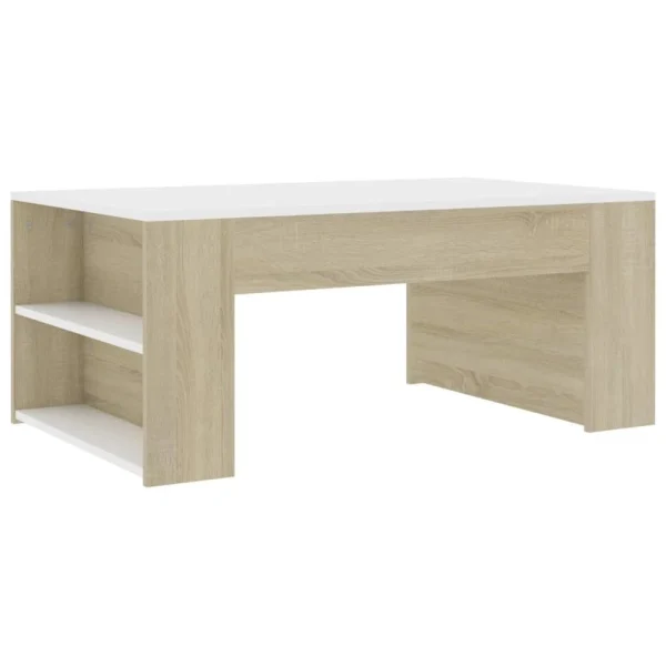 Icaverne – Tables Basses Collection Table Basse Blanc Et Chêne Sonoma… 1