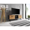 VIVALDI Meuble TV – NORD – 140 Cm – Noir / Craft Or – Style Scandinave 13