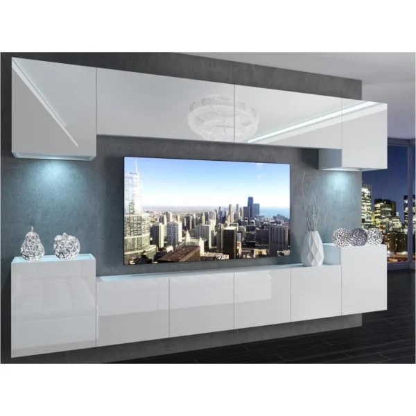 Hucoco AREN – Ensemble Meubles TV – Unité Murale Largeur 300 Cm – Mur TV à … 1