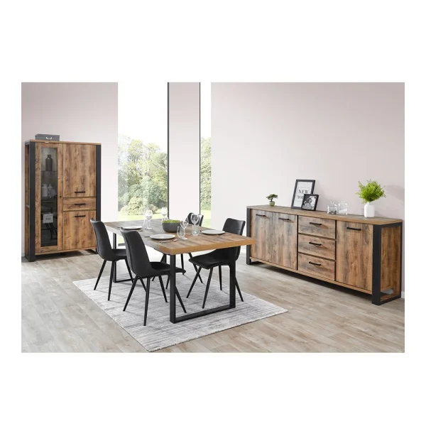 NOUVOMEUBLE Buffet Industriel Couleur Bois Foncé ONNIX 5