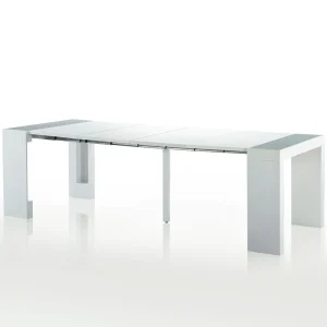 MENZZO Table Console Extensible Pandore Blanc 9