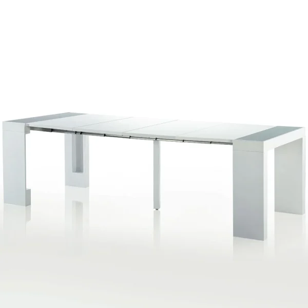 MENZZO Table Console Extensible Pandore Blanc 4