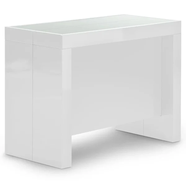 MENZZO Table Console Extensible Pandore Blanc 1