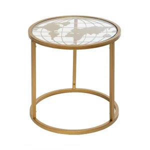 Atmosphera, Createur D’Interieur Atmosphera – Lot De 2 Tables à Café En Métal Doré Et Verre Trempé 6