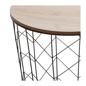 Atmosphera, Createur D’Interieur Atmosphera – Table à Café En Métal Noir Et Plateau En Bois H 38 Cm 6