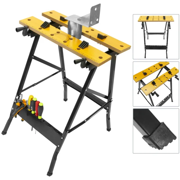 Primematik Banc De Travail Pliant Avec étau. Table Pliante Pour Le Bricolage. 10… 4