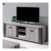 KASALINEA Meuble Télé 150 Cm Contemporain Couleur Bois Gris MELANY 17