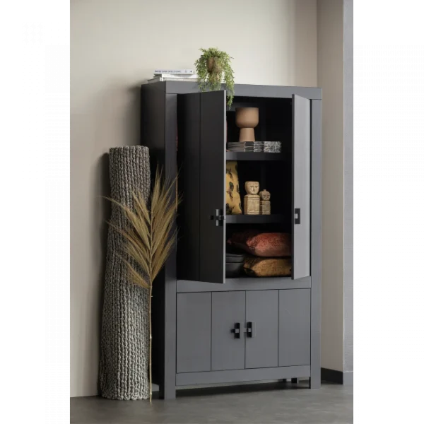 WOOOD BENSON – Armoire En Bois De Pin Noir H 200 3