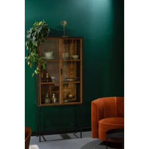 Mathi Design BERLIN – Armoire Vitrée En Bois Et Métal Noir 9