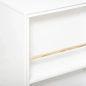 Pegane Bibliothèque Enfant Avec Porte Coulissante En Bois Coloris Blanc – Lo… 7