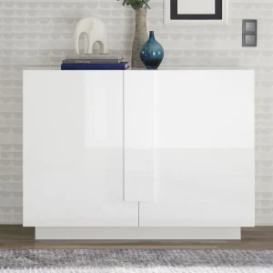 NOUVOMEUBLE Buffet 120 Cm Design Blanc Laqué JUNON 2 8