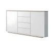 Pegane Buffet 2 Portes + 4 Tiroirs Coloris Blanc / Chêne Cambrian – Longueur… 19