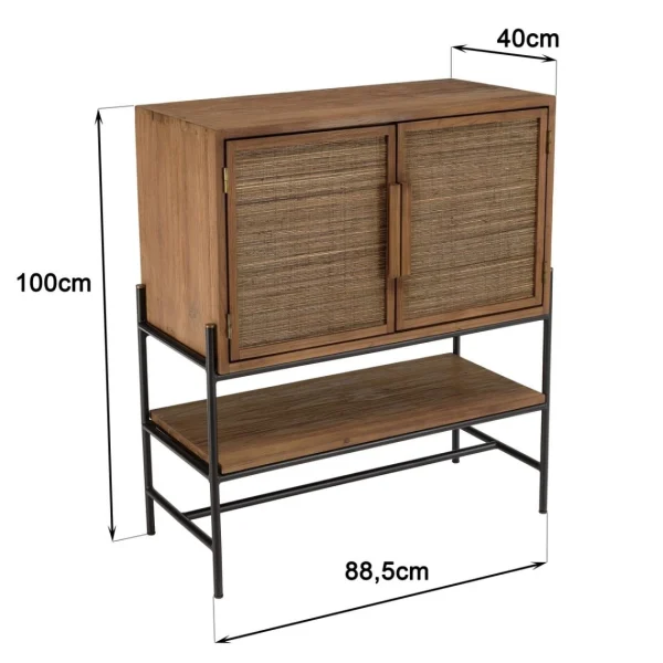 MACABANE Buffet 2 Portes En Bois De Teck Recyclé 5