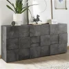 NOUVOMEUBLE Buffet 3 Portes Gris Anthracite SANDREA 5 17