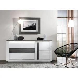 Modern Living Buffet 3 Portes VERTIGO Blanc/chêne Gris 13