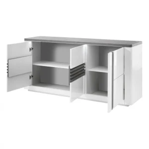 Modern Living Buffet 3 Portes VERTIGO Blanc/chêne Gris 15