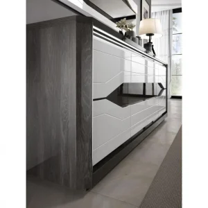 Modern Living Buffet 3P L.180 MATERA Blanc/imitation Chêne Gris 9