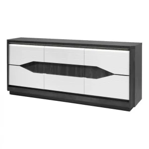 Modern Living Buffet 3P L.180 MATERA Blanc/imitation Chêne Gris 11