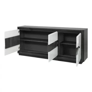 Modern Living Buffet 3P L.180 MATERA Blanc/imitation Chêne Gris 13