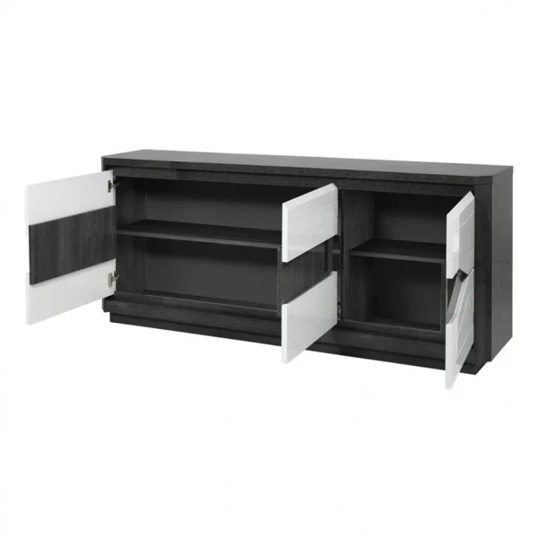 Modern Living Buffet 3P L.180 MATERA Blanc/imitation Chêne Gris 5