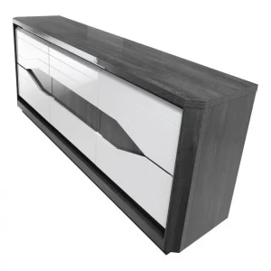 Modern Living Buffet 3P L.180 MATERA Blanc/imitation Chêne Gris 15