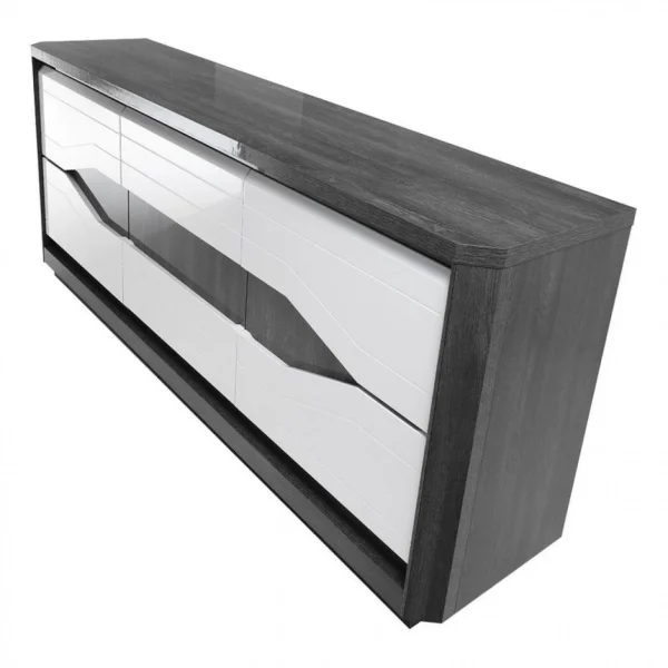 Modern Living Buffet 3P L.180 MATERA Blanc/imitation Chêne Gris 6